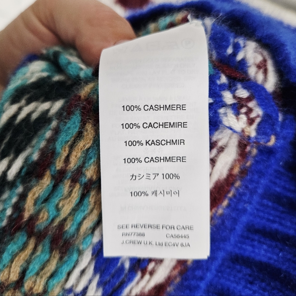 J. Crew Multicolor Patterned Crew Neck Sweater - Picture 6 of 9